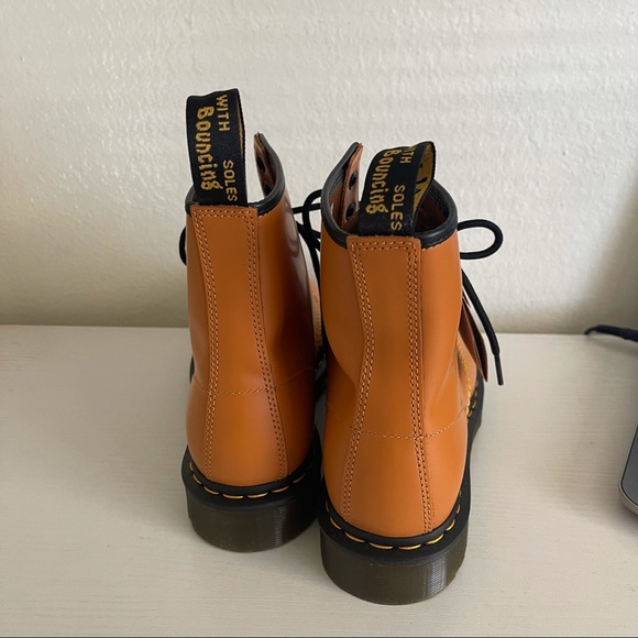 Dr Martens | Pumpkin Orange 1460 Smooth Boots - Picture 4 of 7